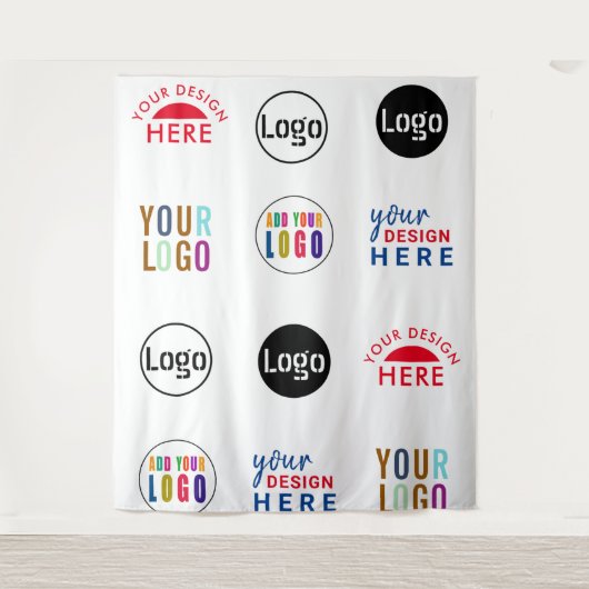 Aangepaste logo's evenement achtergrond Step and R Wandkleed (Voorkant)