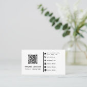 Aangepaste logo's, sociale media-pictogrammen en Q Visitekaartje (Staand voorkant)