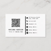 Aangepaste logo's, sociale media-pictogrammen en Q Visitekaartje (Voorkant)