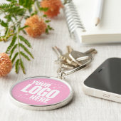 Aangepaste logosleutelhanger | Gepersonaliseerd be Sleutelhanger (Zijkant)