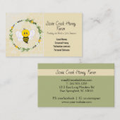 Aangepaste lokale honing kopen visitekaartje (Voorkant / Achterkant)