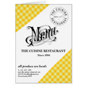 Aangepaste lokale Restaurantmenukaart (Voorkant)