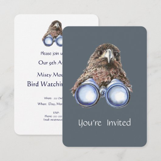 Aangepaste Lokale Vogel Kijken Evenement Fun Hawk  Kaart (Voorkant / Achterkant)