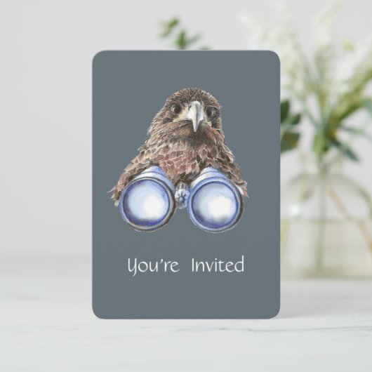 Aangepaste Lokale Vogel Kijken Evenement Fun Hawk Kaart (Staand voorkant)