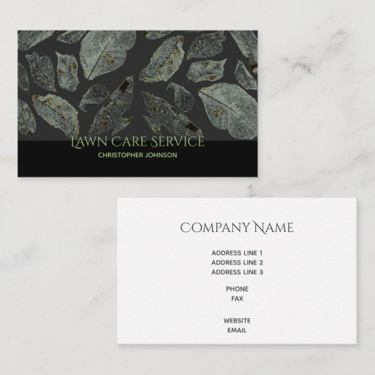 Aangepaste lokale zorg voor landschapsontwerp visitekaartje (Voorkant / Achterkant)