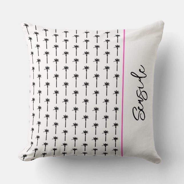 Aangepaste lokatie palmboompatroon Aangepaste kleu Kussen (Voorkant)