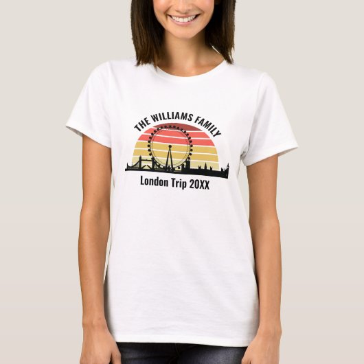 Aangepaste Londen Vakantie Zonsondergang Vrouwen T-shirt (Voorkant)