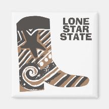 aangepaste lone star cowboy boot magnet