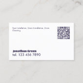 Aangepaste loodgieter QR Visitekaartje (Achterkant)