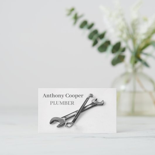 Aangepaste loodgieter visitekaartje (Staand voorkant)