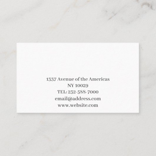 Aangepaste loodgieter visitekaartje (Achterkant)