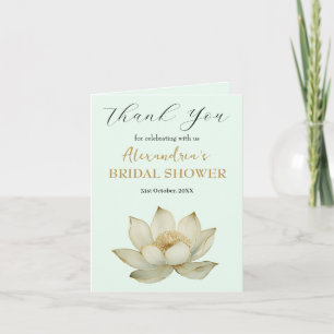 Aangepaste Lotus bloem Bruids Shower Bedankt