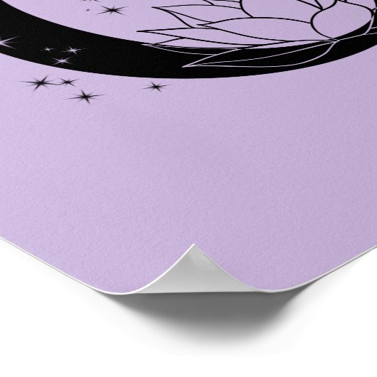 Aangepaste Lotus Bloem Monogram Letter C Kwekerij  Poster (Hoek)