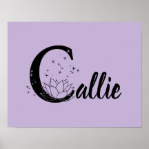 Aangepaste Lotus Bloem Monogram Letter C Kwekerij 