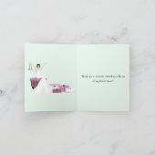 Aangepaste Lotus bloem Vrijgezellenfeest Dank u Bedankkaart (Binnen)