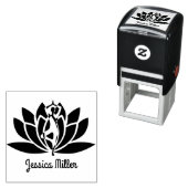 Aangepaste Lotus flower Handtekening Zelfinktende Stempel (In situ)