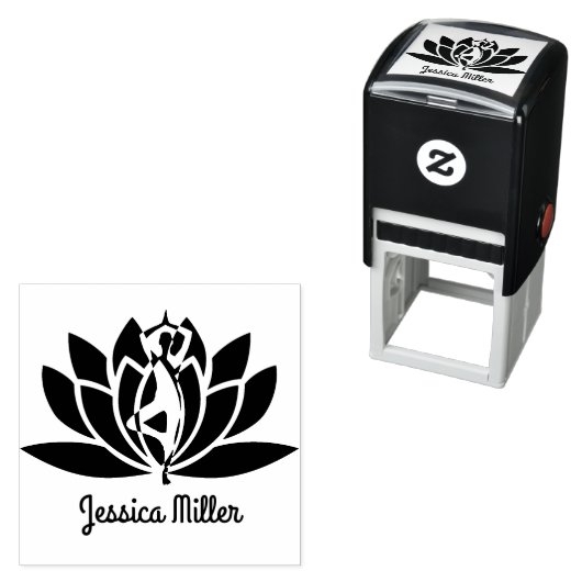 Aangepaste Lotus flower Handtekening Zelfinktende Stempel (In situ)