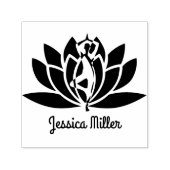 Aangepaste Lotus flower Handtekening Zelfinktende Stempel (Design)