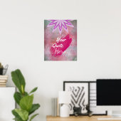Aangepaste  Lotus Flower voor offerte Poster (Thuiskantoor)