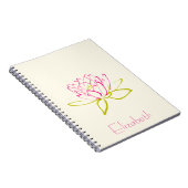 Aangepaste Lotus Flower/Water Lily Notitieboek (Rechterzijde)
