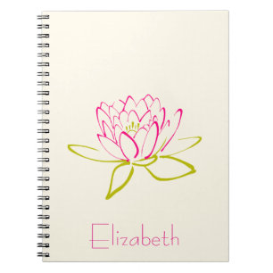 Aangepaste Lotus Flower/Water Lily Notitieboek