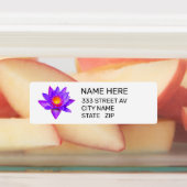 Aangepaste Lotusbloem op Witte Adreslabels Labels (Aangebracht)