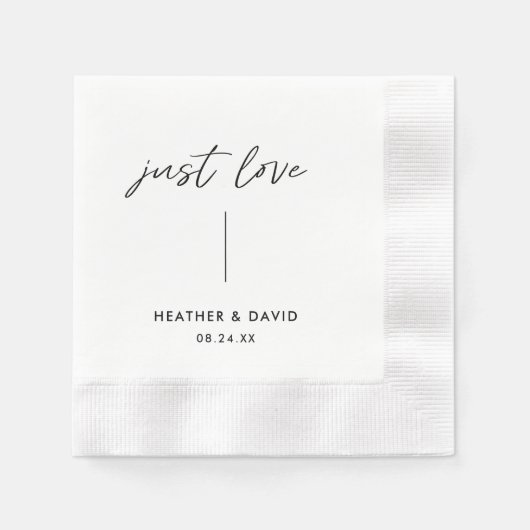 Aangepaste loutere liefdesweddenschappen in Napkin Servet (Voorkant)