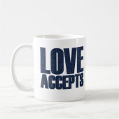 Aangepaste Love Accepts Grafische/Foto Vul Mok (Links)