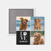 Aangepaste Love Hond Liefhebber Naam Foto Collage  Magneet (Voorkant / Achterkant)