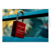 Aangepaste "Love Lock" hangslot Relatie Kaart (Voorkant Horizontaal)