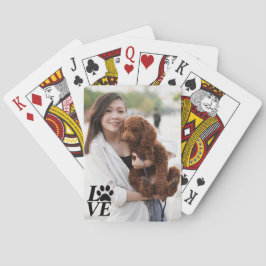 Aangepaste LOVE Paw Print speelkaarten