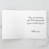 Aangepaste LOVE Square Marriage Proposal op wit Kaart (Binnen)