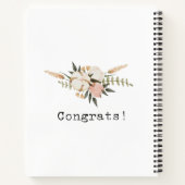 Aangepaste Love Wedding Edit binnenkant ontwerp pa Notitieboek (Achterkant)