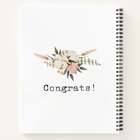 Aangepaste Love Wedding Edit binnenkant ontwerp pa Notitieboek (Achterkant)