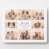 Aangepaste 'Love You Mam' Moederdag Fotocollage Fotoplaat (Voorkant)