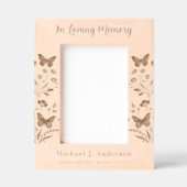 Aangepaste Loving Memory Floral Wood Afbeelding Me Gegraveerde Lijstjes (Voorkant)