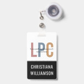 Aangepaste LPC Licensed Professional Counselor Badge (Voorkant met intrekbare clip)