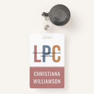 Aangepaste LPC Licensed Professional Counselor Badge
