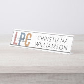 Aangepaste LPC Licensed Professional Counselor Bureau Naambordje (Voorkant)