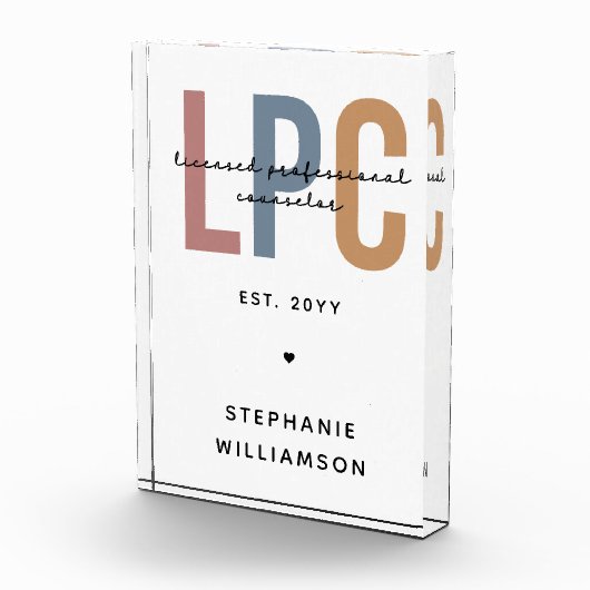 Aangepaste LPC Licensed Professional Counselor Fotoblokken (Rechts)