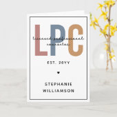 Aangepaste LPC Licensed Professional Counselor Kaart (Gele Bloem)