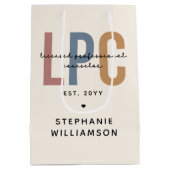 Aangepaste LPC Licensed Professional Counselor Medium Cadeauzakje (Achterkant)