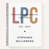 Aangepaste LPC Licensed Professional Counselor Notitieboek (Voorkant)