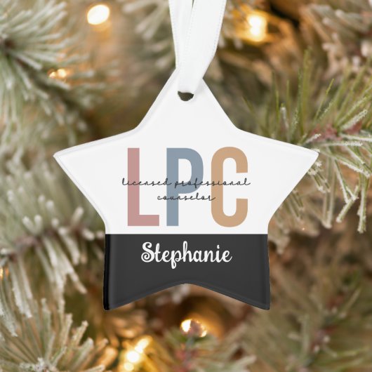 Aangepaste LPC Licensed Professional Counselor Ornament (Boom)