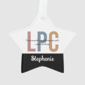 Aangepaste LPC Licensed Professional Counselor Ornament (achterkant)