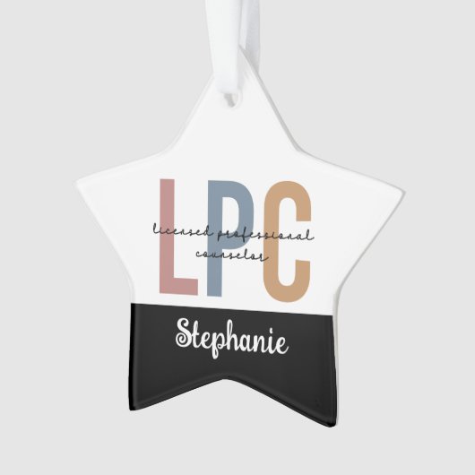 Aangepaste LPC Licensed Professional Counselor Ornament (voorkant)