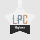 Aangepaste LPC Licensed Professional Counselor Ornament (voorkant)