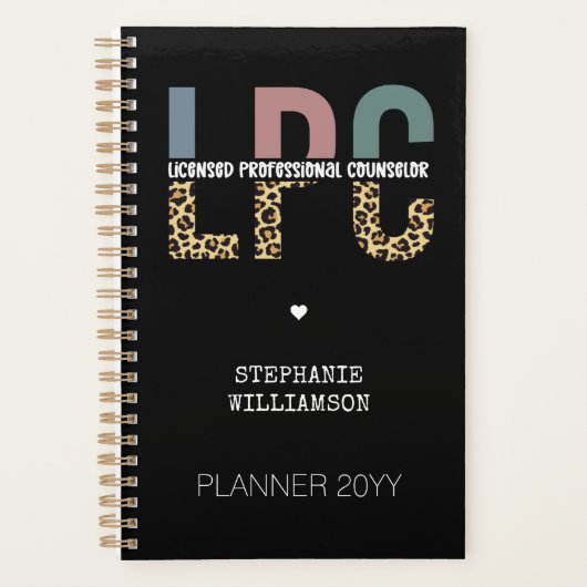 Aangepaste LPC Licensed Professional Counselor Planner (Voorkant)