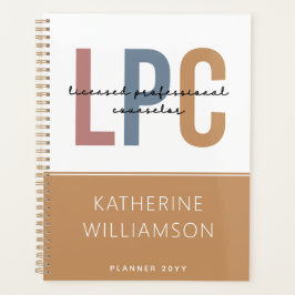 Aangepaste LPC Licensed Professional Counselor Planner