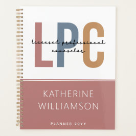 Aangepaste LPC Licensed Professional Counselor Planner